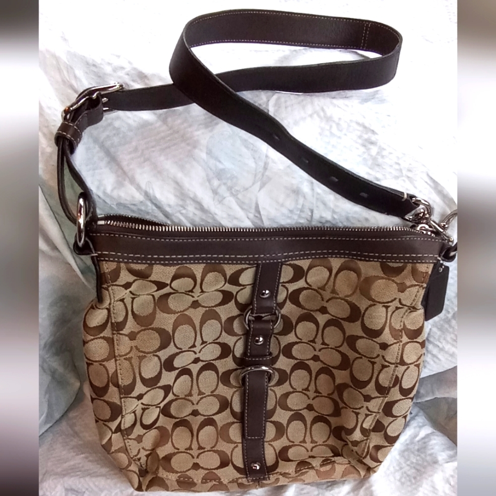 Coach brown crossbody purse